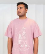 Pink Oversized Round Neck T-shirt - Image 3