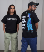 Black Oversized Round Neck T-shirt - Image 3