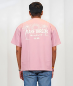 Pink Oversized Round Neck T-shirt - Image 7