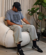 Grey Oversized Round Neck T-shirt - Image 5