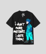 Black Oversized Round Neck T-shirt - Image 2