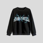 Volcanic Flames Glow-Print Sweatshirt – Black