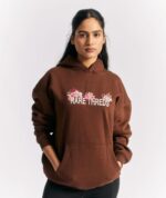 Brown Embroidery Hoodie - Image 4