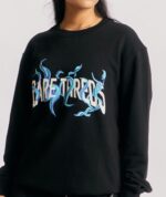 Volcanic Flames Glow-Print Sweatshirt – Black - Image 3