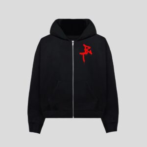 Oversized Black Zip Hoodie