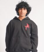 Oversized Black Zip Hoodie - Image 5