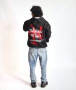 Oversized Black Zip Hoodie - Image 4