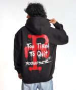 Oversized Black Zip Hoodie - Image 3